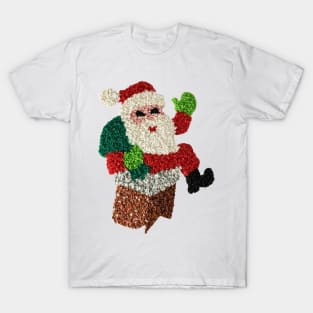 Christmas Popcorn Santa Stuck in the Chimney T-Shirt